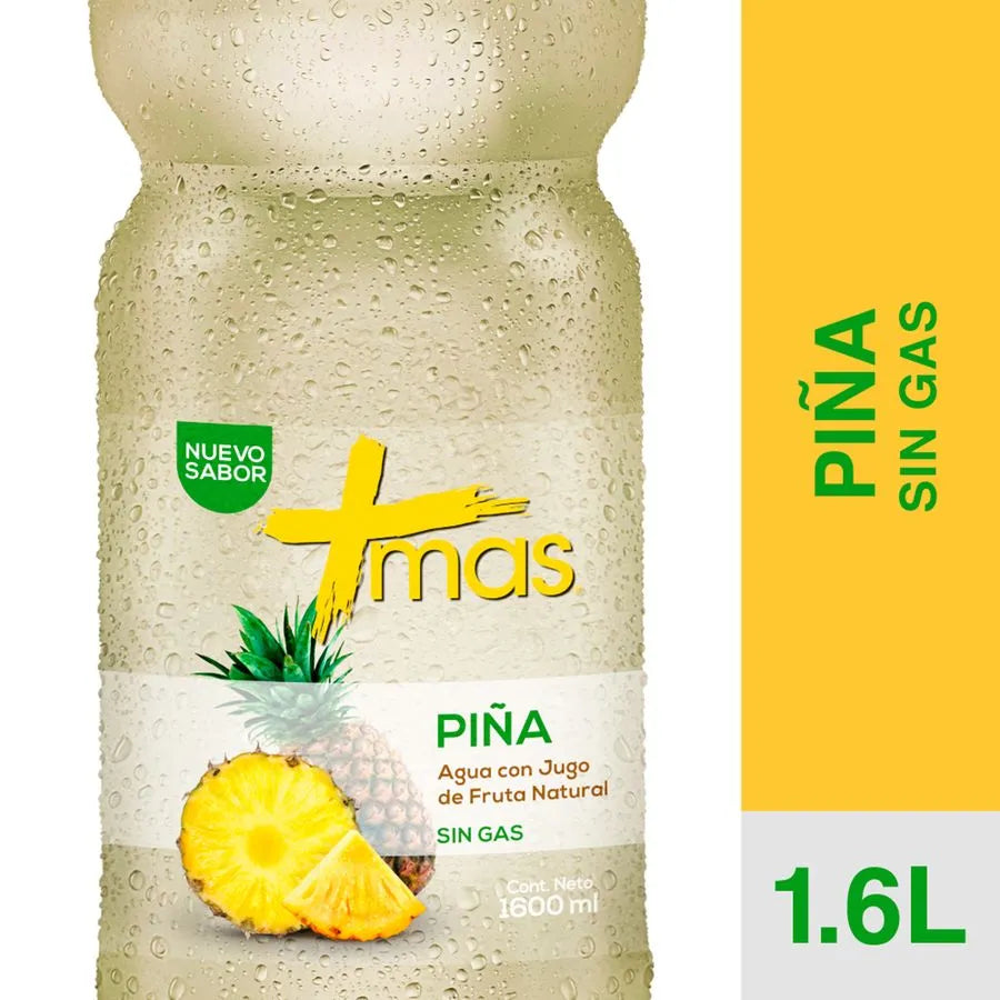 Agua Saborizada +Mas Piña Sin Gas 1.6 L