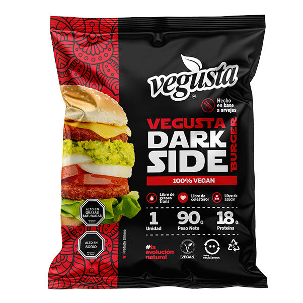 Hamburguesa Dark Side Vegusta 90 gr.