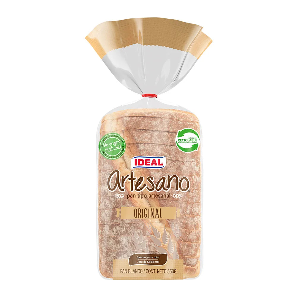 Pan de molde Ideal artesano original bolsa 550 g