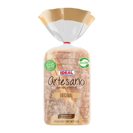 Pan de molde Ideal artesano original bolsa 550 g