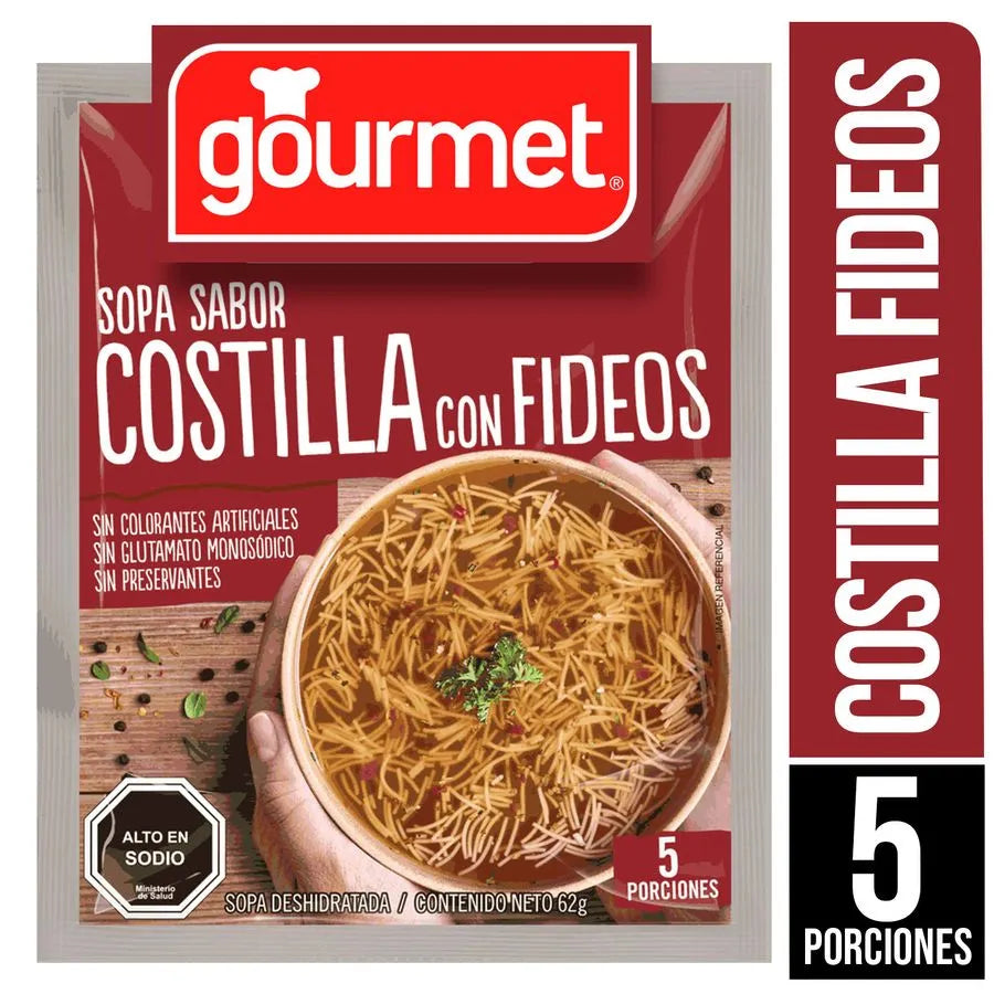 Sopa de costilla Gourmet con fideos 62 gr