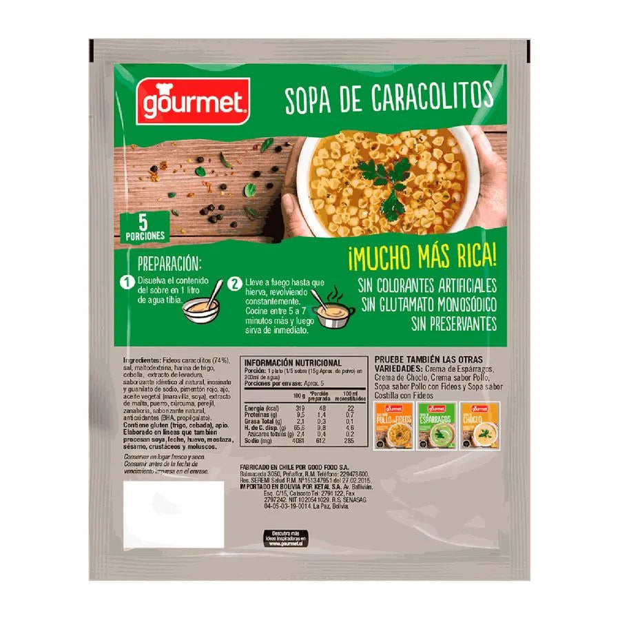 Sopa Caracolitos Gourmet 74 g