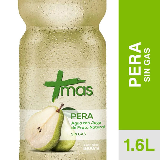 Agua Saborizada Mas Pera Sin Gas 1.6 L