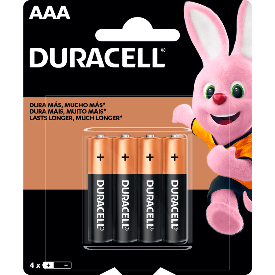 Pilas Duracell AAA 4 un.