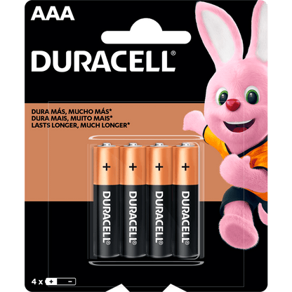 Pilas Duracell AAA 4 un.