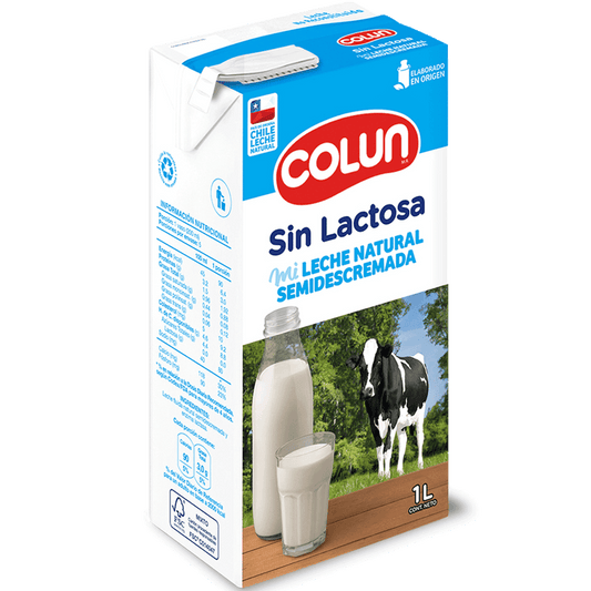 Leche Colun Semidescremada Sin Lactosa 1 L
