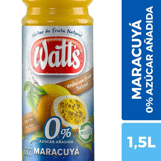 Néctar Watt's Maracuyá o Azucar 1.5 L