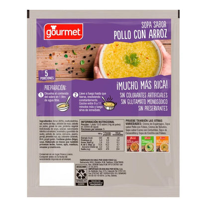 Sopa Gourmet Tradicional de Pollo con Arroz 70 g