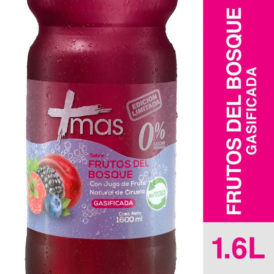 Agua +Más Frutos del Bosque Botella 1.6 L