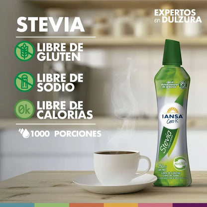 Endulzante Iansa Cero K Líquido Stevia Sucralosa 250 ml