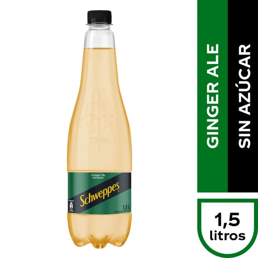 Bebida Schweppes Ginger Ale Sin Azúcar Botella 1.5 Lt.