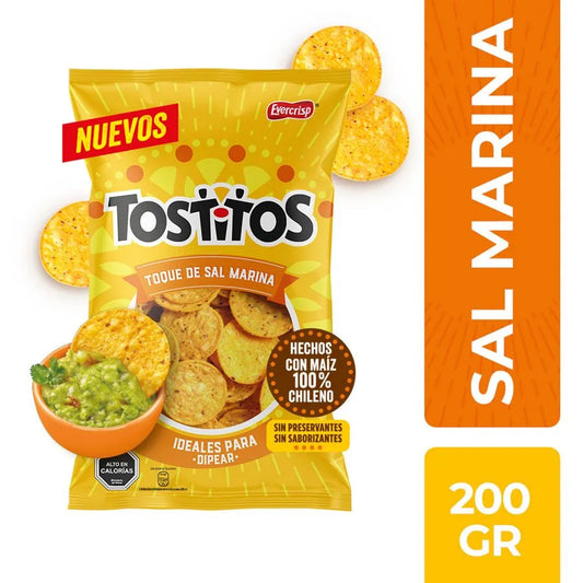 Snack Tortillas Tostitos Sal Marina 200 g