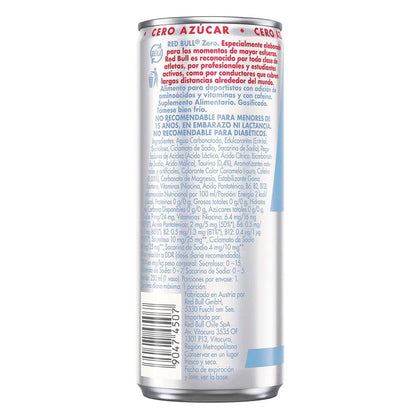 Bebida Energética Red Bull Zero 250 ml