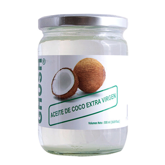 Aceite de Coco GHOSH ExtraVirgen 500 cc.