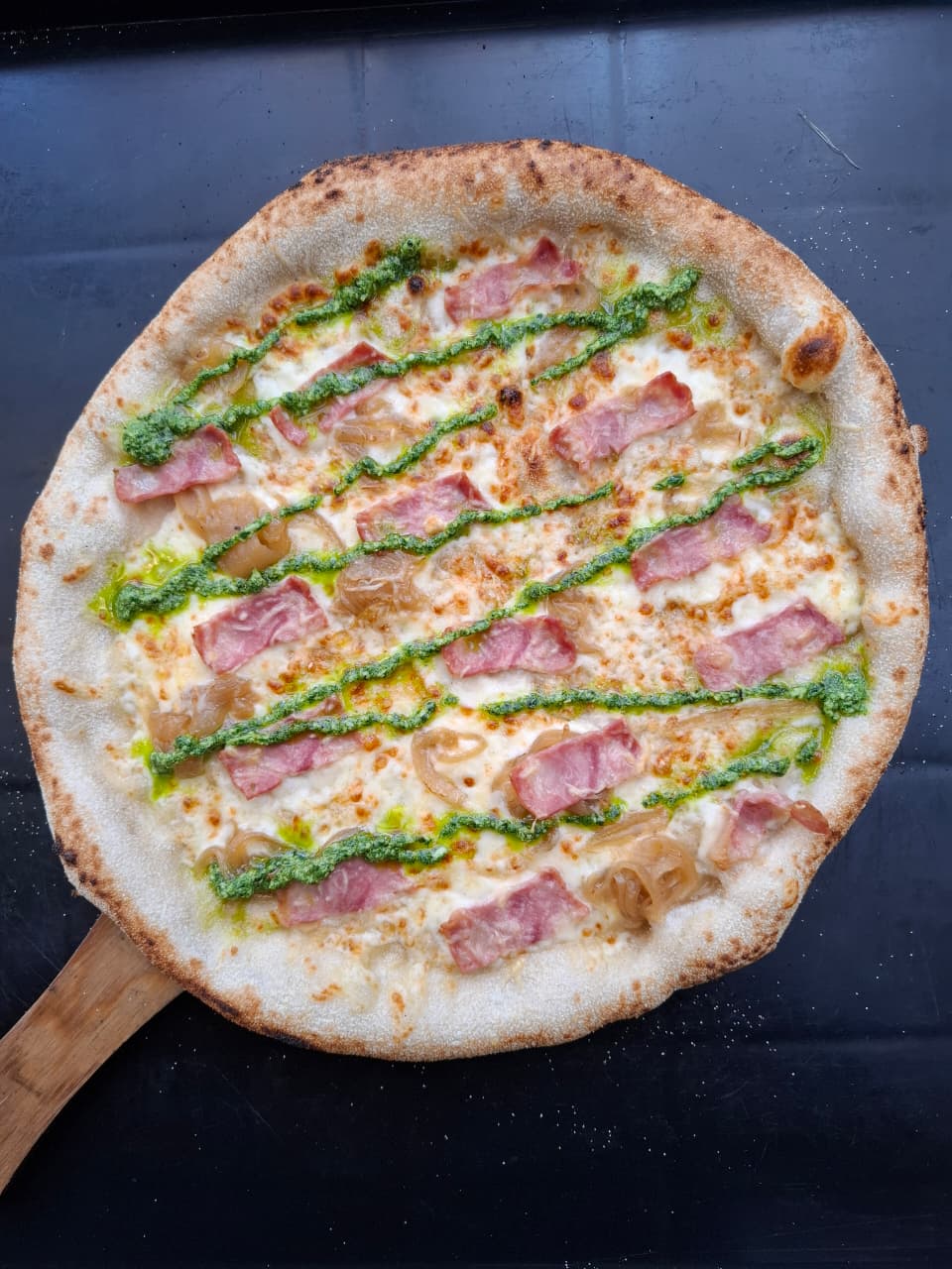 PIZZA Sabor TOCINO PESTO - Maestro de la Pizza