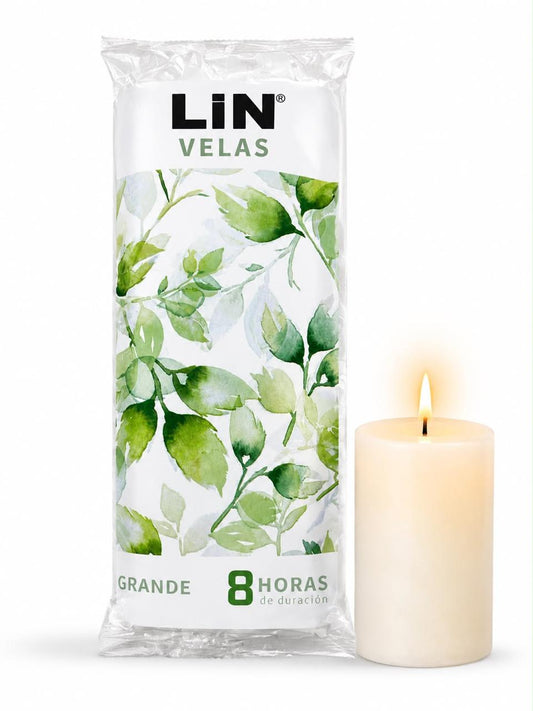 Velas Lin Grande 4 Unidades